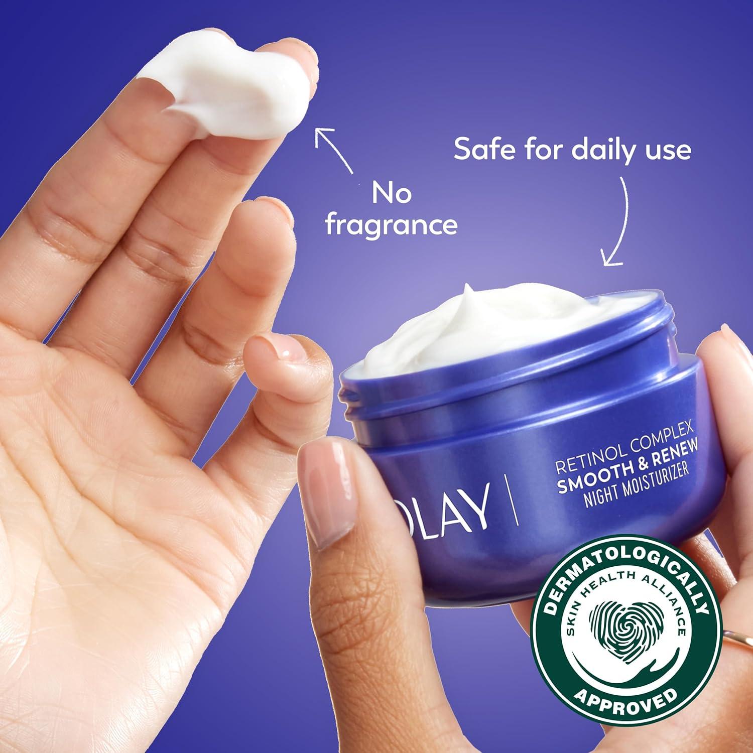 imageOlay Regenerist Radiance Retinol Face Moisturizer Smooth amp Renew Cream for Women FragranceFree AntiAging AntiWrinkle Tightening amp Brightening 2 Oz2 Ounce Pack of 2