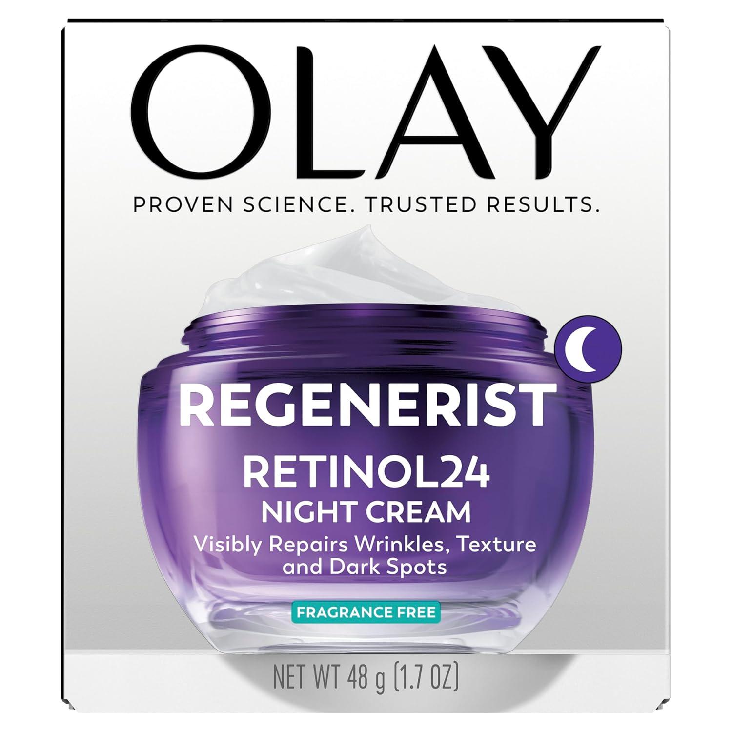 imageOlay Regenerist Radiance Retinol Face Moisturizer Smooth amp Renew Cream for Women FragranceFree AntiAging AntiWrinkle Tightening amp Brightening 2 Oz17 Fl Oz Pack of 1