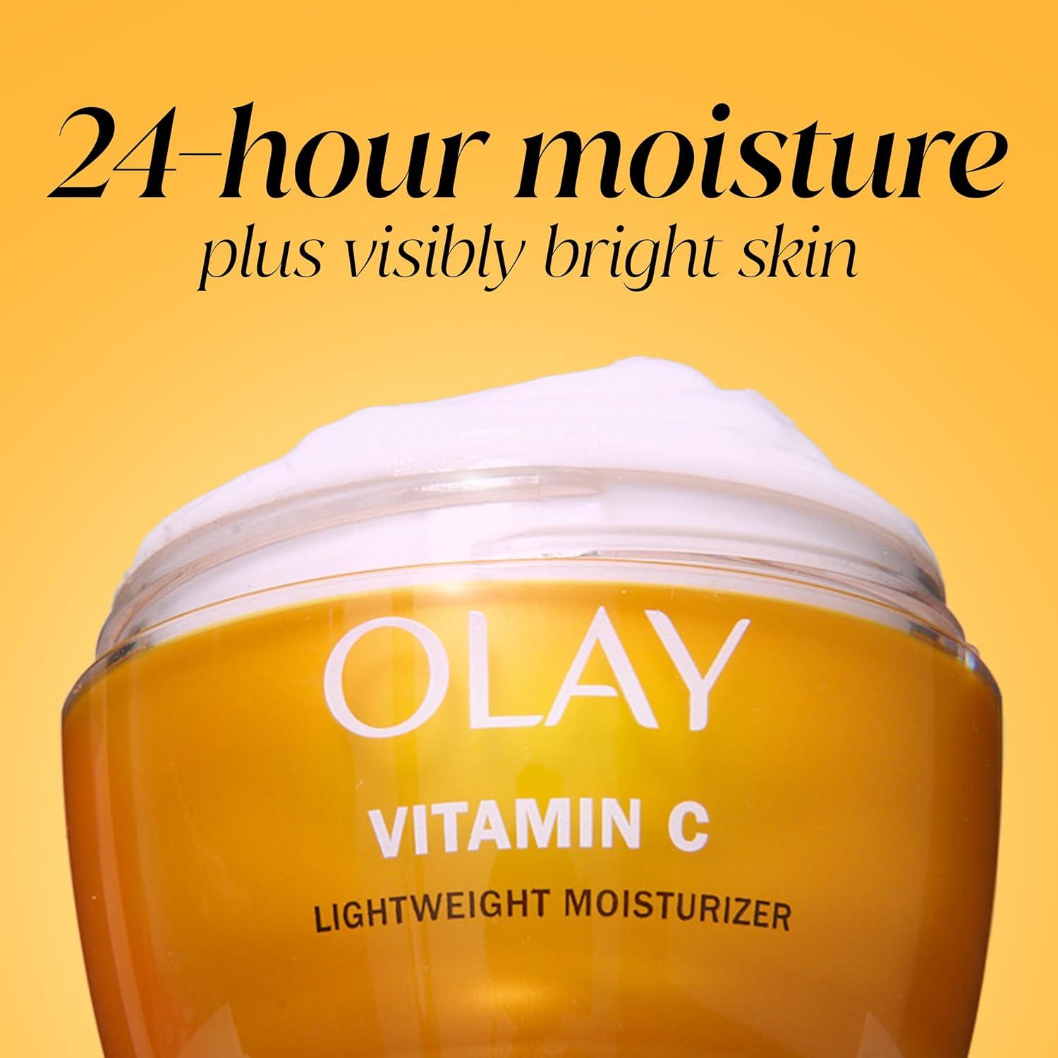 imageOlay Regenerist Radiance Vitamin C Face Moisturizer Bright amp Even Lightweight Cream for Women Brightens Hydrates Evens Tone Texture for Glowing Skin 2 Oz17 Fl Oz
