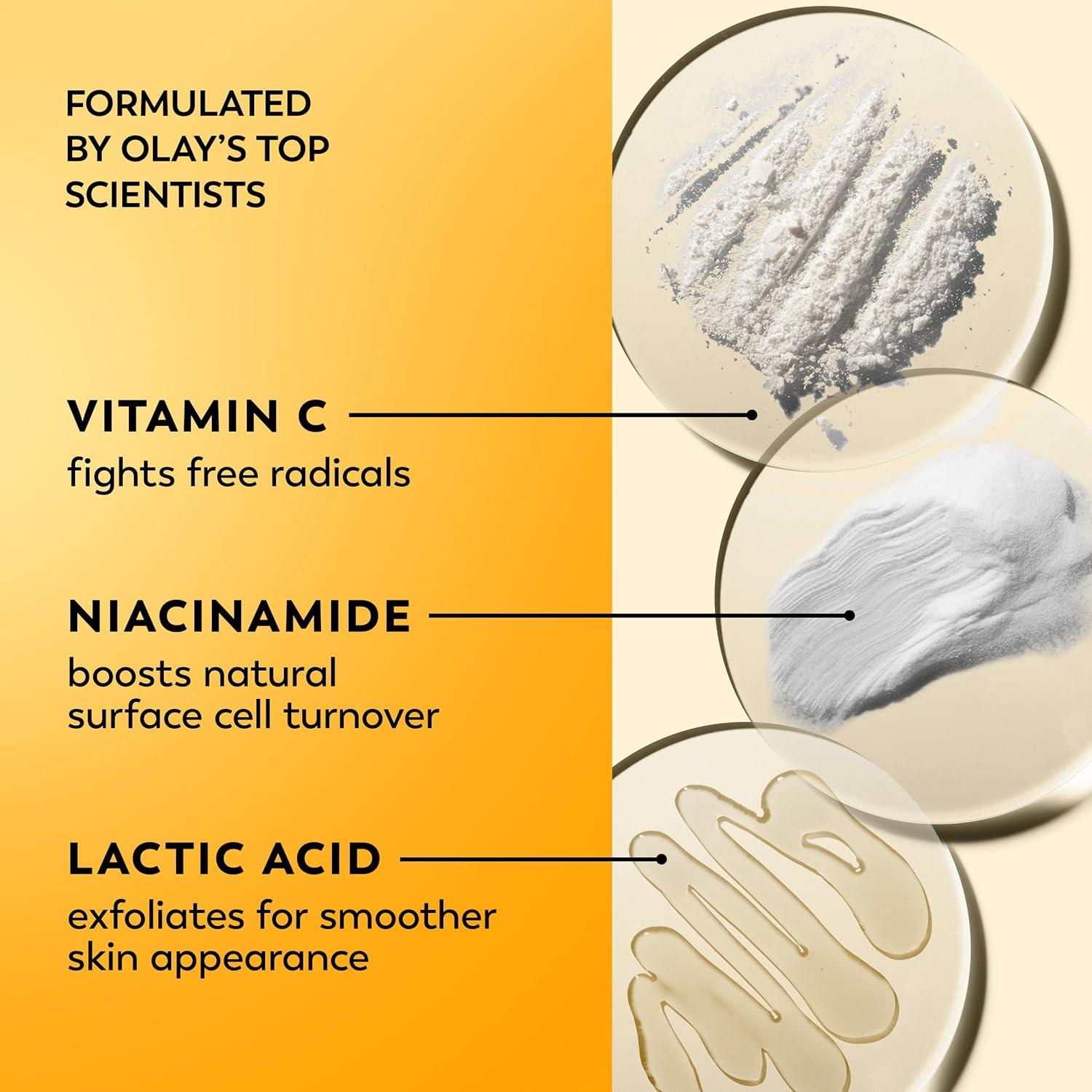 imageOlay Regenerist Radiance Vitamin C Face Moisturizer Bright amp Even Lightweight Cream for Women Brightens Hydrates Evens Tone Texture for Glowing Skin 2 Oz17 Fl Oz