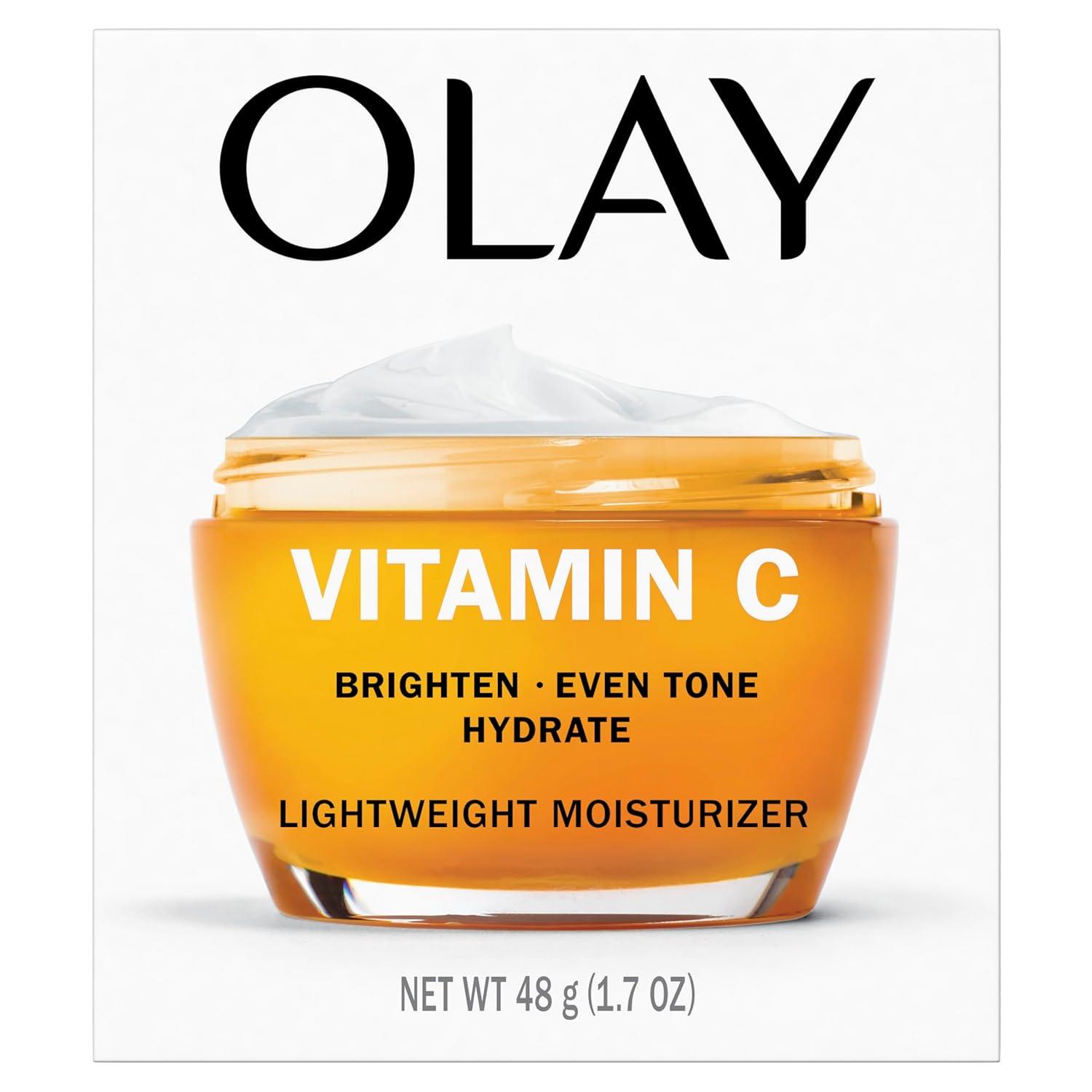 imageOlay Regenerist Radiance Vitamin C Face Moisturizer Bright amp Even Lightweight Cream for Women Brightens Hydrates Evens Tone Texture for Glowing Skin 2 Oz17 Fl Oz