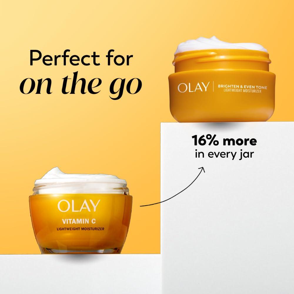 imageOlay Regenerist Radiance Vitamin C Face Moisturizer Bright amp Even Lightweight Cream for Women Brightens Hydrates Evens Tone Texture for Glowing Skin 2 Oz20 Fl Oz