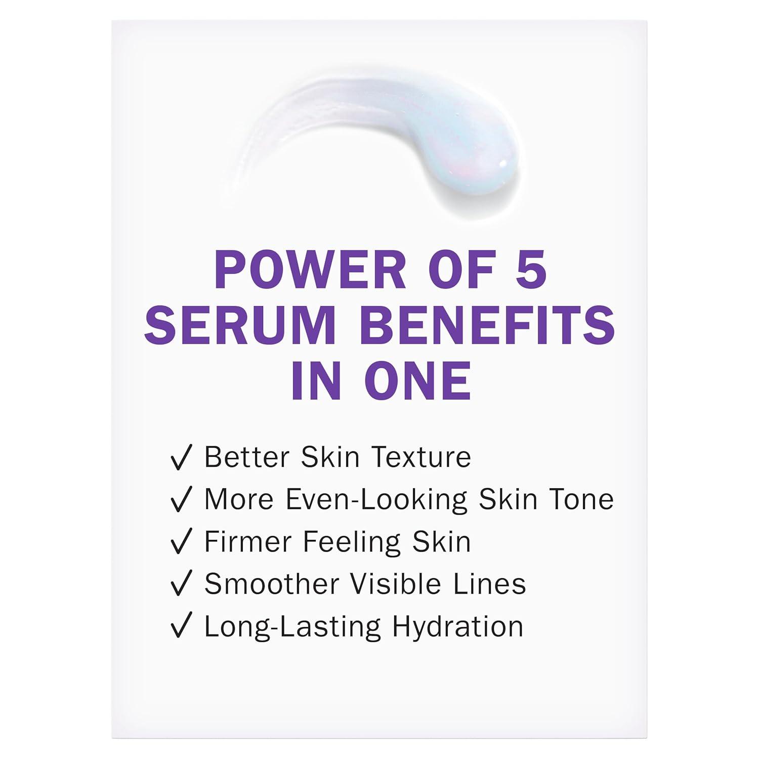 imageOlay Super Serum Glow Serum for Face Activated Niacinamide Vitamin C amp E Collagen Peptide AHA 5in1 Benefits Brightens Hydrates Smooths Firms Evens Tone Proactive AntiAging 10 Oz1 Fl Oz Pack of 1