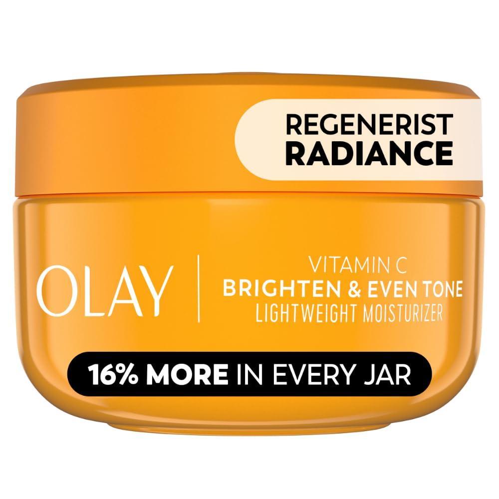 imageOlay Regenerist Radiance Vitamin C Face Moisturizer Bright amp Even Lightweight Cream for Women Brightens Hydrates Evens Tone Texture for Glowing Skin 2 Oz20 Fl Oz