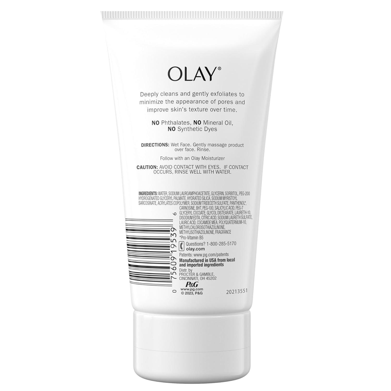 imageFacial Cleanser by Olay Regenerist Detoxifying Pore Scrub amp Exfoliator 5 Oz Pack of 3Scented