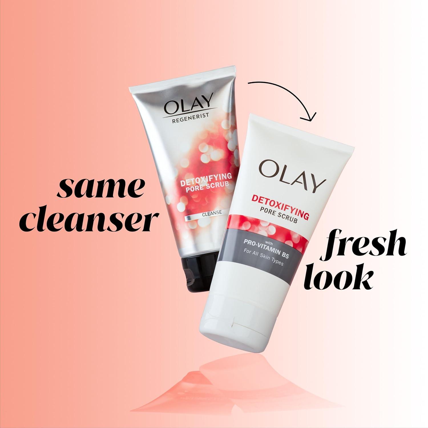 imageFacial Cleanser by Olay Regenerist Detoxifying Pore Scrub amp Exfoliator 5 Oz Pack of 3Scented