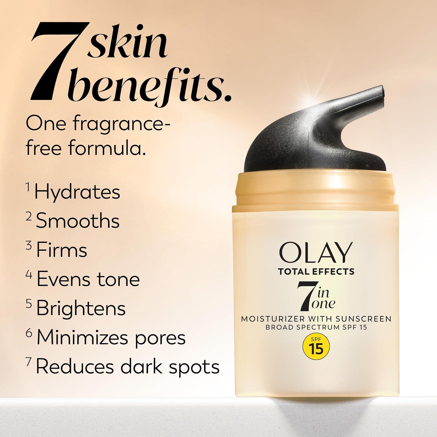 imageOLAY Total Effects 7in1 AntiAging Face Moisturizer with SPF 15 FragranceFree 17 oz17 Fl Oz Pack of 1