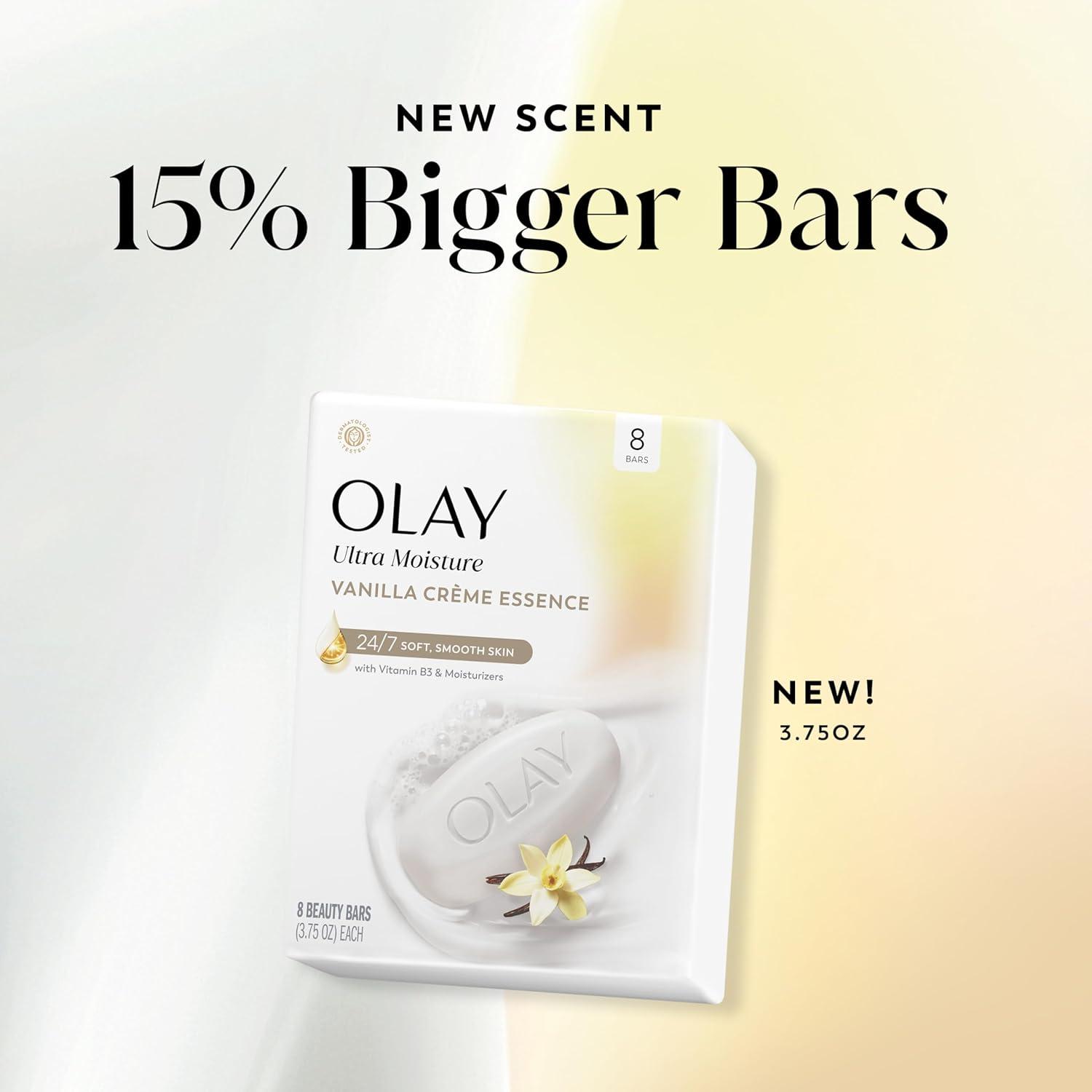 imageOlay Beauty Bar Fresh Radiance Nourishing amp Refreshing Formula Pampering for Smooth amp Gentle Skin Vitamin B3 Complex Essence of Rose Water Scent 317 oz Pack of 6Vanilla Crme