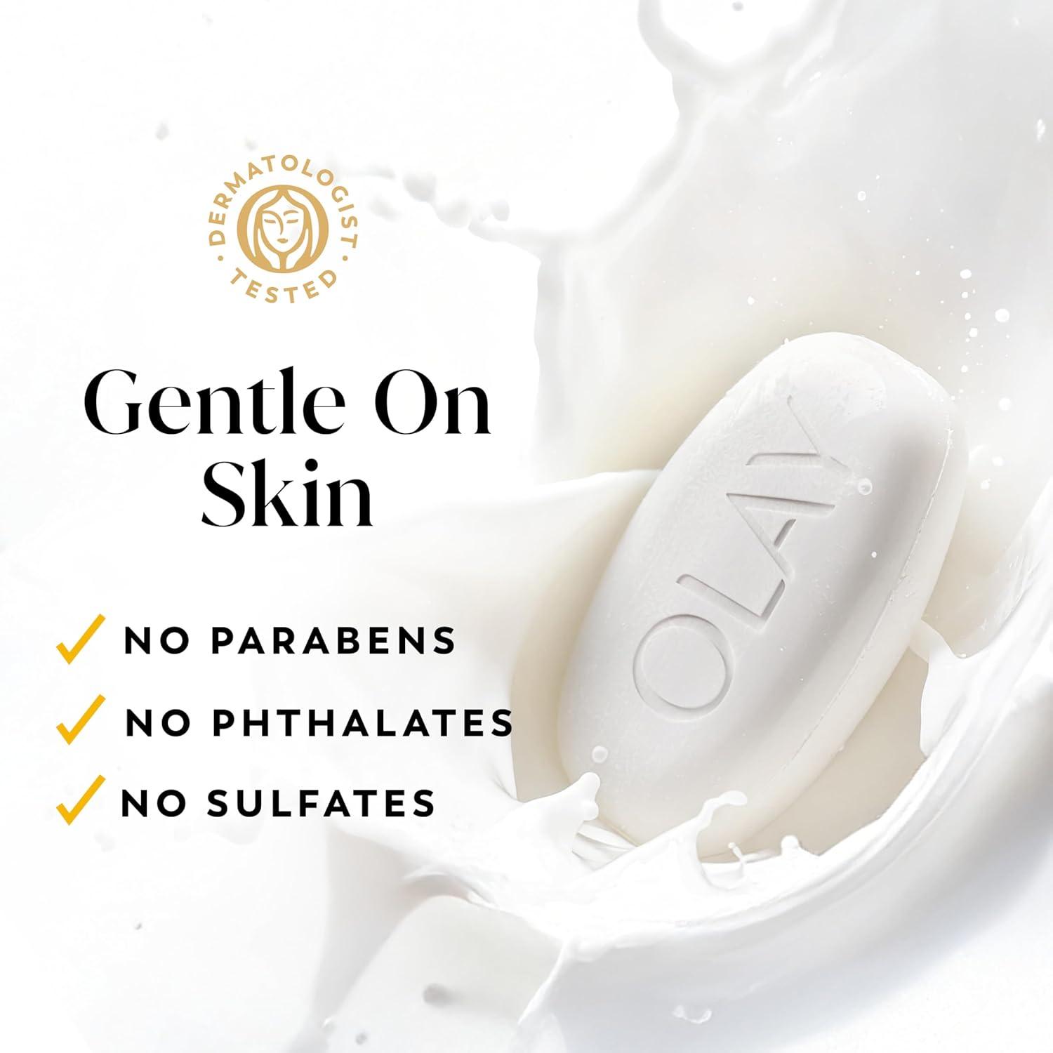 imageOlay Beauty Bar Fresh Radiance Nourishing amp Refreshing Formula Pampering for Smooth amp Gentle Skin Vitamin B3 Complex Essence of Rose Water Scent 317 oz Pack of 6Vanilla Crme