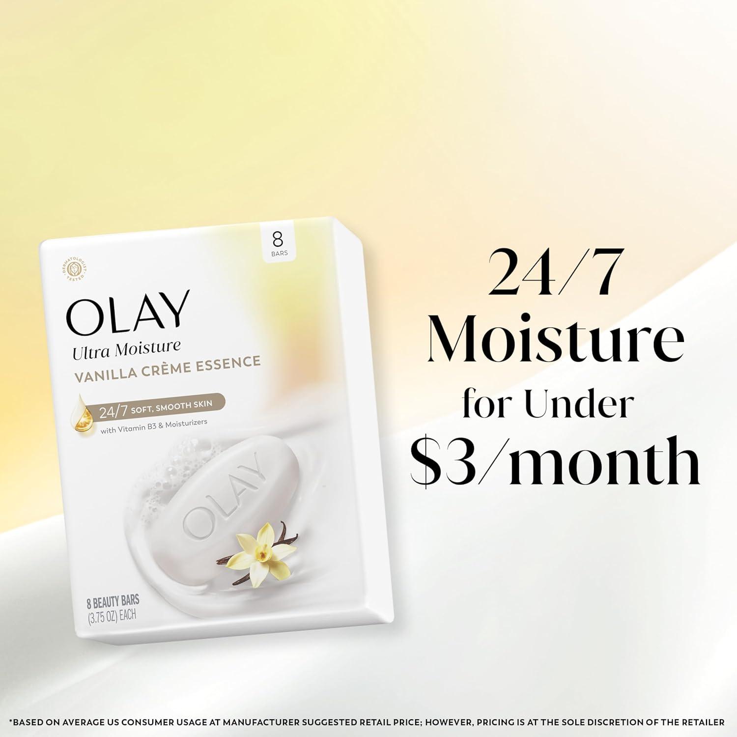 imageOlay Beauty Bar Fresh Radiance Nourishing amp Refreshing Formula Pampering for Smooth amp Gentle Skin Vitamin B3 Complex Essence of Rose Water Scent 317 oz Pack of 6Vanilla Crme