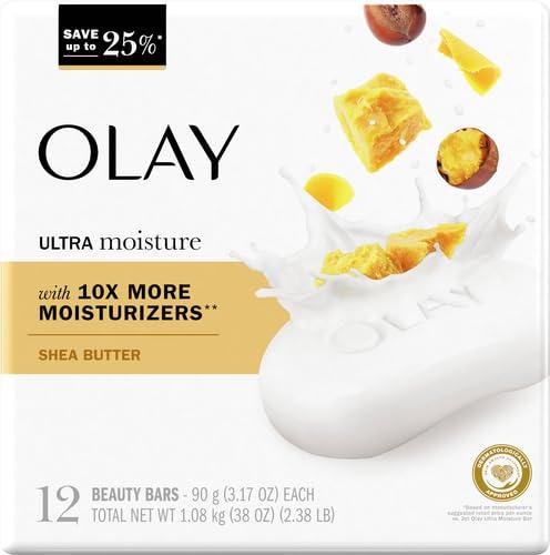 imageOlay Beauty Bar Ultra Moisture10x More Moisturizers Nourishing Conditioners Smooth amp Gentle on Skin Vitamin B3 Complex For All Skin Types Shea Butter Scent 317 oz Pack of 12317 Ounce Pack of 48