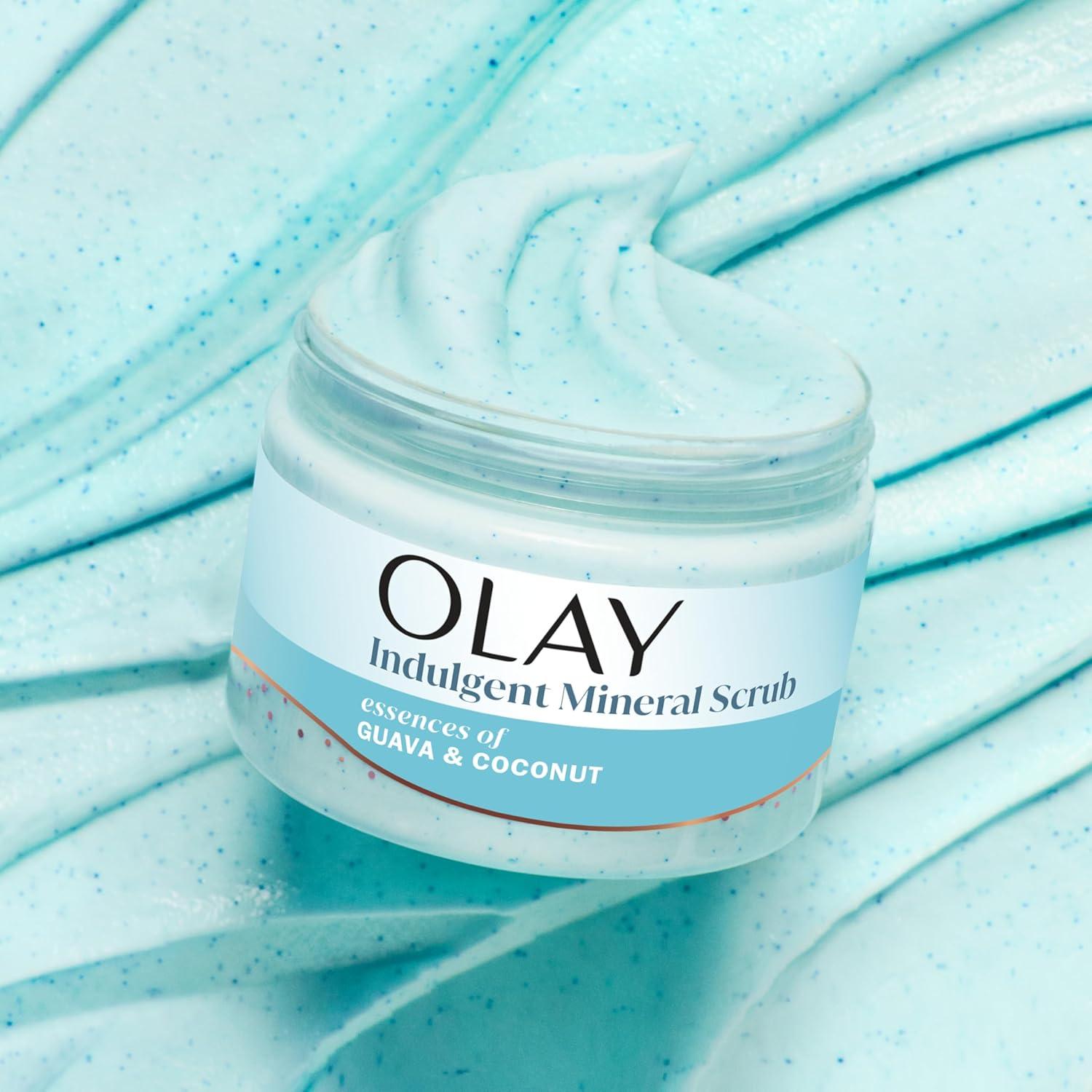 imageOlay Body Indulgent Mineral Scrub Skin Exfoliating amp Massaging Pearls Nourishing Soft amp Gentle Formula Renewing BHA Vitamin B3 Complex Luxurious Fragrances Coconut amp Guava Scent 11 ozCoconut Guava