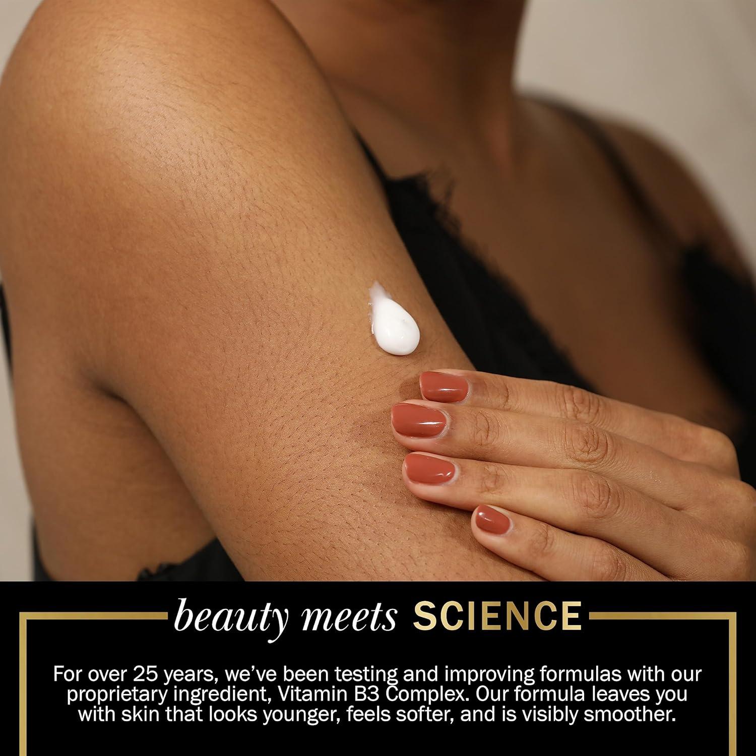 imageOlay Body Lotion for Women Age Defying amp Hydrating Dry Skin with Niacinamide 17 fl oz Pack of 4Tone Evening Vitamin E