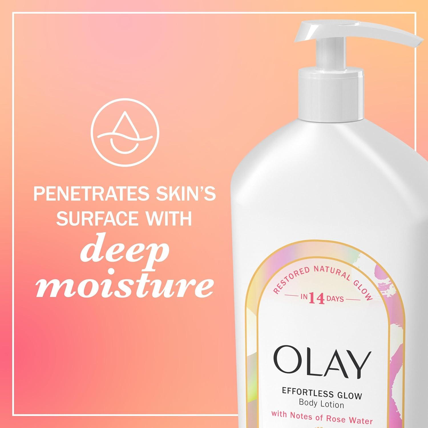 imageOlay Body Lotion for Women Day amp Night Restoring 24hr Moisturizing amp Deep Hydration Absorbs Instantly Penetrating Vitamin B3 Complex For All Skin Types Fragrance Free 18 fl ozRose