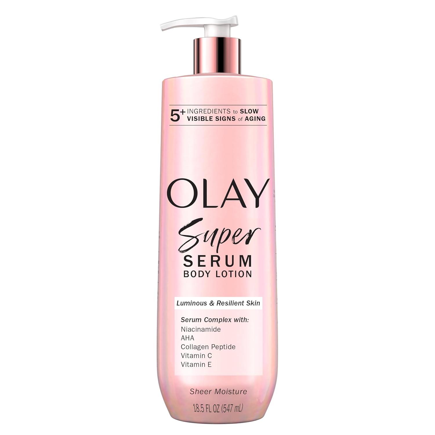 imageOlay Body Lotion for Women Smoothing with Retinol Serum Visibly Smoother Skin 24hr Moisture amp Hydration Fast Absorbing Formula Vitamin B3 Complex For All Skin Types 17 fl ozSweet Vanilla Soft Wood