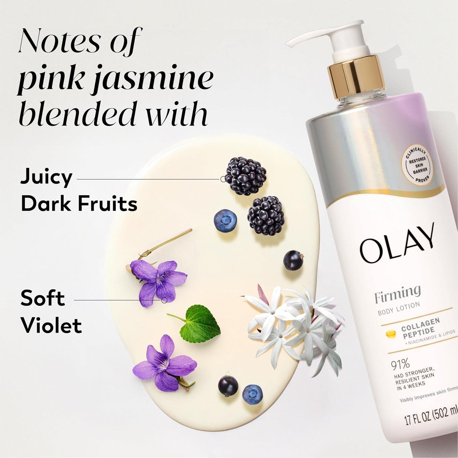 imageOlay Body Lotion for Women Smoothing with Retinol Serum Visibly Smoother Skin 24hr Moisture amp Hydration Fast Absorbing Formula Vitamin B3 Complex For All Skin Types 17 fl ozCollagen