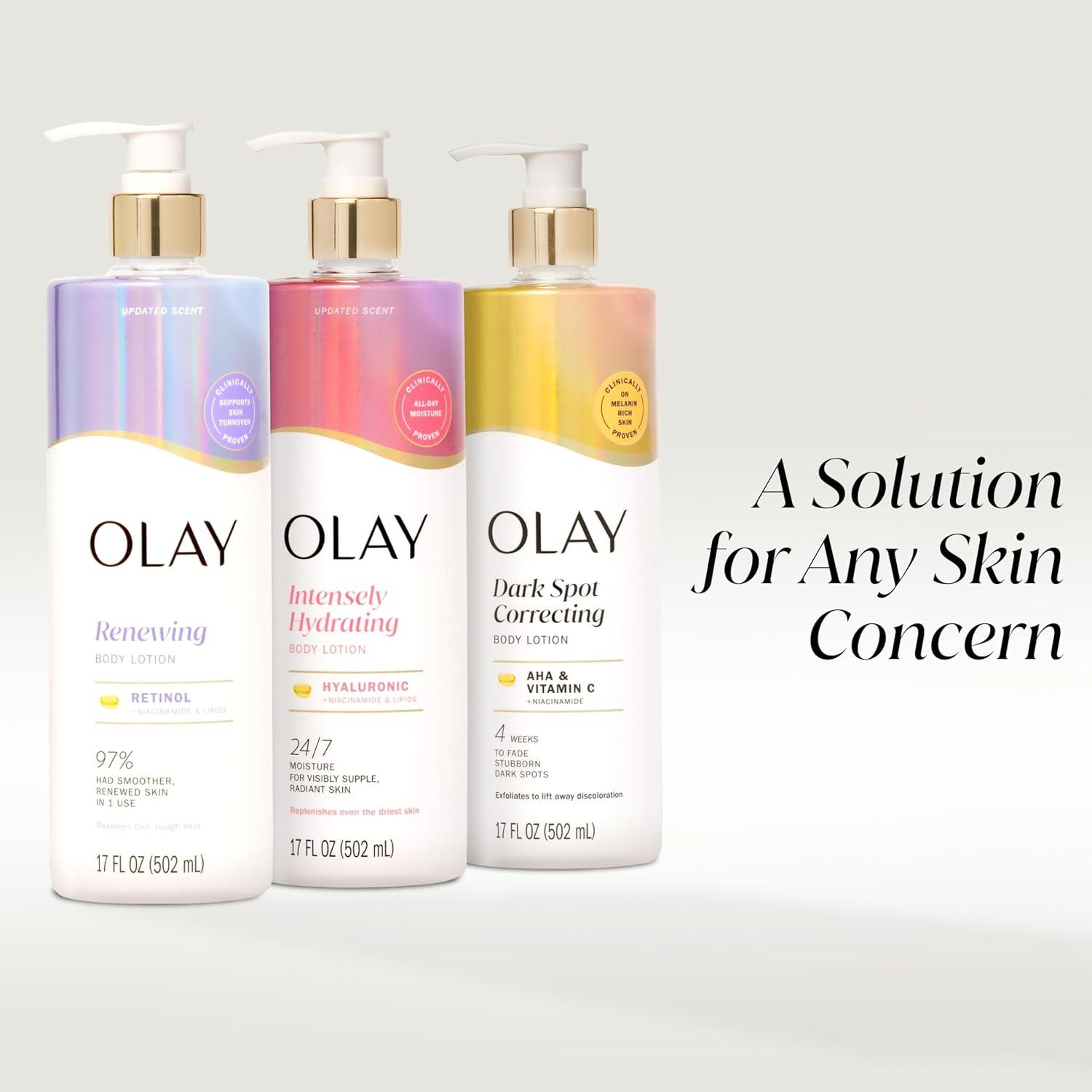 imageOlay Body Lotion for Women Smoothing with Retinol Serum Visibly Smoother Skin 24hr Moisture amp Hydration Fast Absorbing Formula Vitamin B3 Complex For All Skin Types 17 fl ozRetinol
