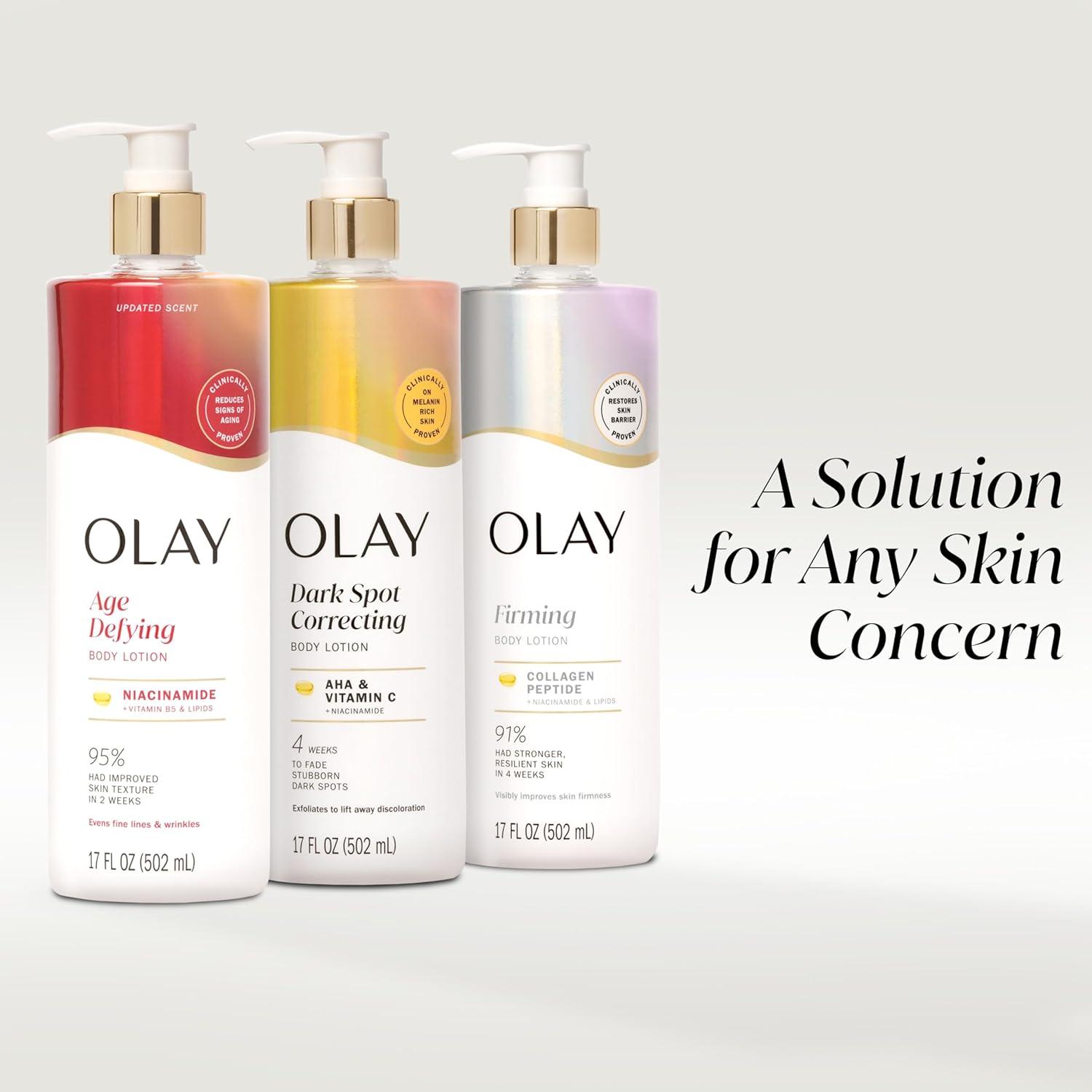 imageOlay Body Lotion for Women Smoothing with Retinol Serum Visibly Smoother Skin 24hr Moisture amp Hydration Fast Absorbing Formula Vitamin B3 Complex For All Skin Types 17 fl ozNiacinamide