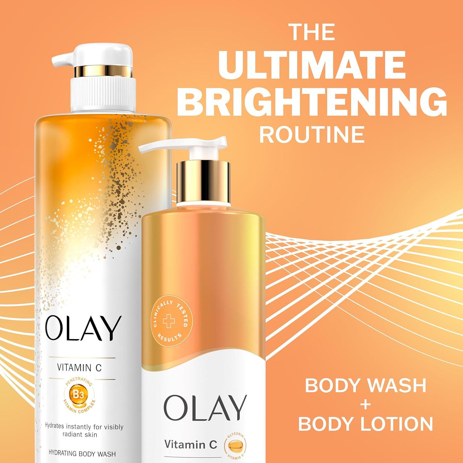 imageOlay Body Lotion for Women Smoothing with Retinol Serum Visibly Smoother Skin 24hr Moisture amp Hydration Fast Absorbing Formula Vitamin B3 Complex For All Skin Types 17 fl ozVitamin C