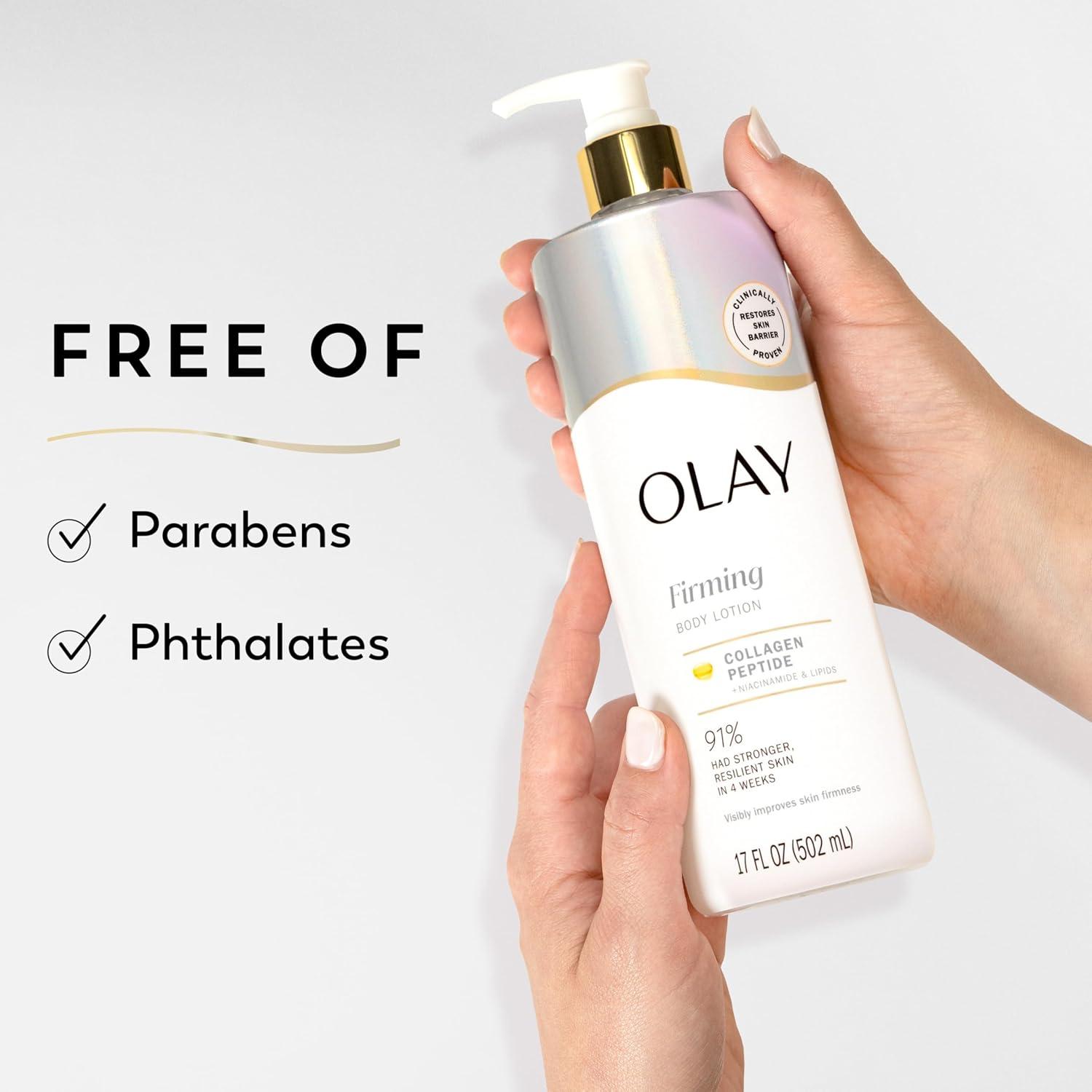 imageOlay Body Lotion for Women Smoothing with Retinol Serum Visibly Smoother Skin 24hr Moisture amp Hydration Fast Absorbing Formula Vitamin B3 Complex For All Skin Types 17 fl ozCollagen