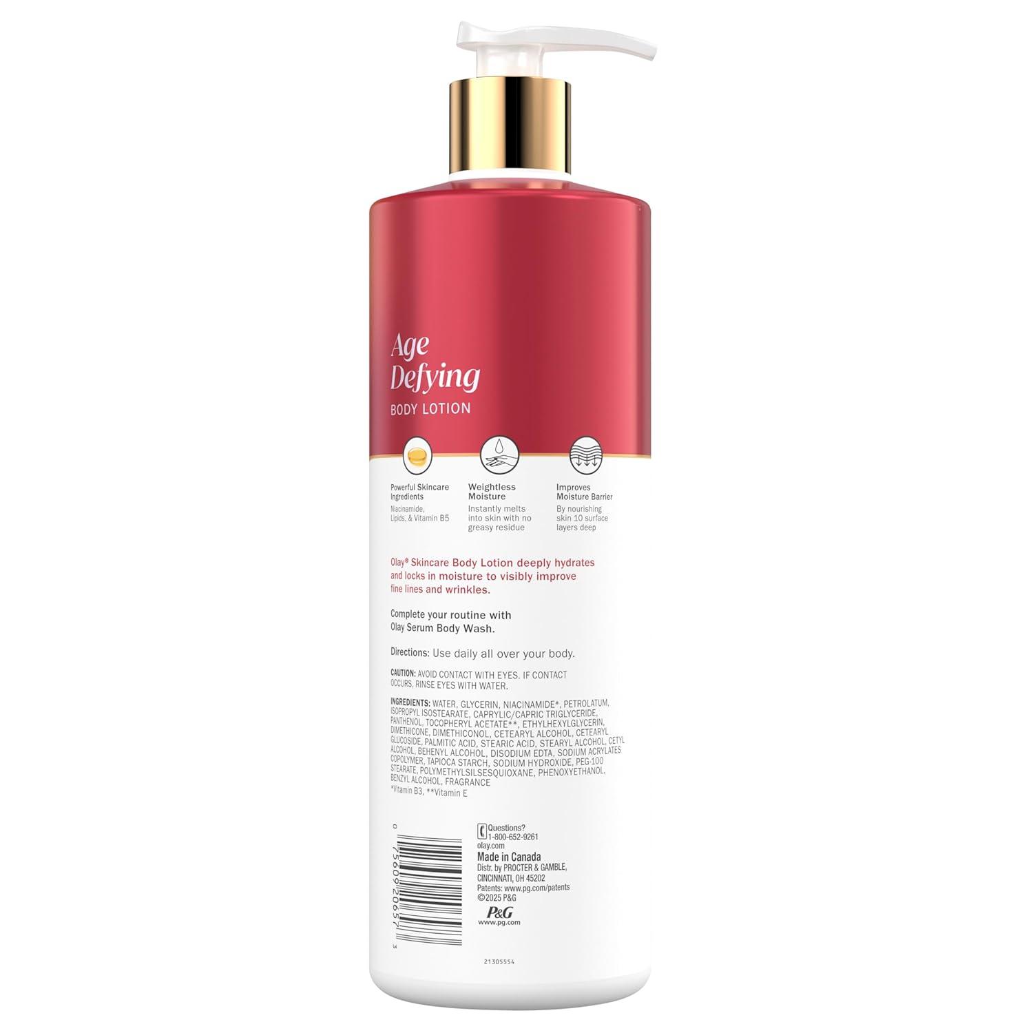 imageOlay Body Lotion for Women Smoothing with Retinol Serum Visibly Smoother Skin 24hr Moisture amp Hydration Fast Absorbing Formula Vitamin B3 Complex For All Skin Types 17 fl ozNiacinamide
