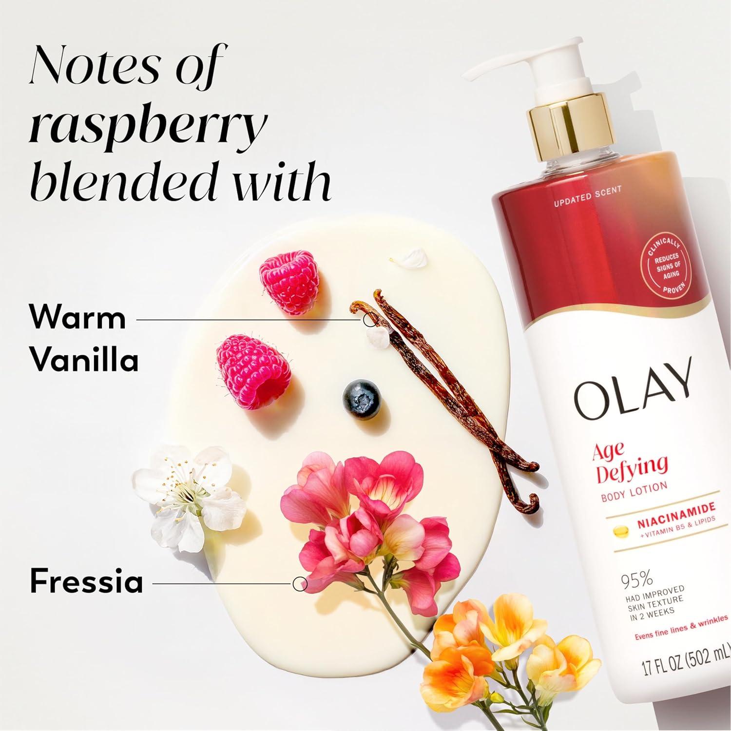 imageOlay Body Lotion for Women Smoothing with Retinol Serum Visibly Smoother Skin 24hr Moisture amp Hydration Fast Absorbing Formula Vitamin B3 Complex For All Skin Types 17 fl ozNiacinamide