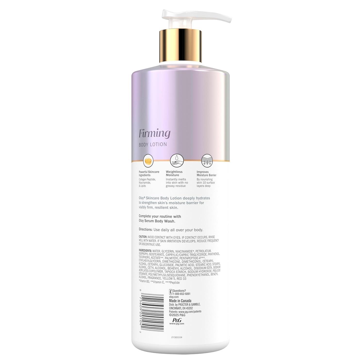 imageOlay Body Lotion for Women Smoothing with Retinol Serum Visibly Smoother Skin 24hr Moisture amp Hydration Fast Absorbing Formula Vitamin B3 Complex For All Skin Types 17 fl ozCollagen