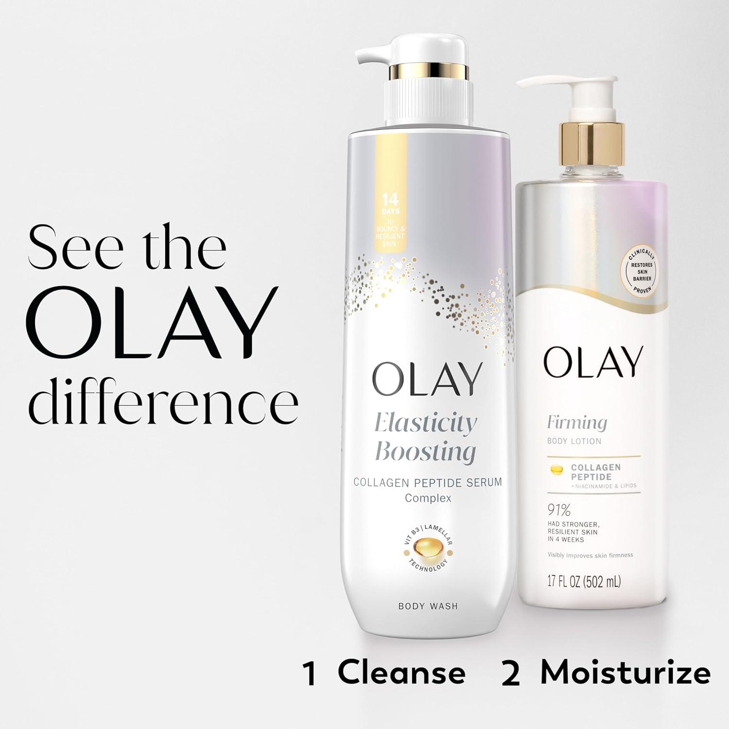 imageOlay Body Lotion for Women Smoothing with Retinol Serum Visibly Smoother Skin 24hr Moisture amp Hydration Fast Absorbing Formula Vitamin B3 Complex For All Skin Types 17 fl ozCollagen