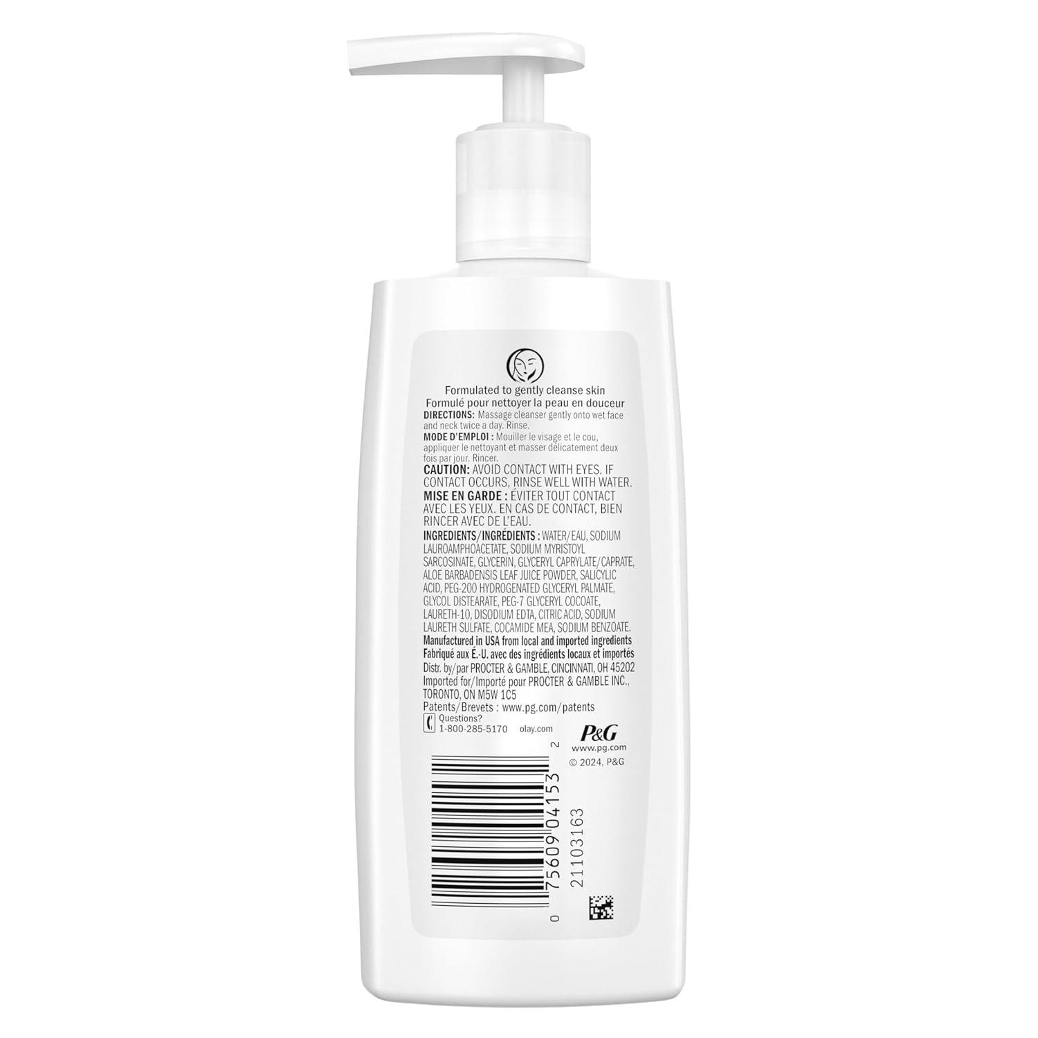 imageOlay Face Cleanser Gentle Foaming Face Wash for Sensitive Skin FragranceFree OilLess SoapFree GlycerinBased Formula Daily Cleansing without Irritation 67 Oz 3 Pack