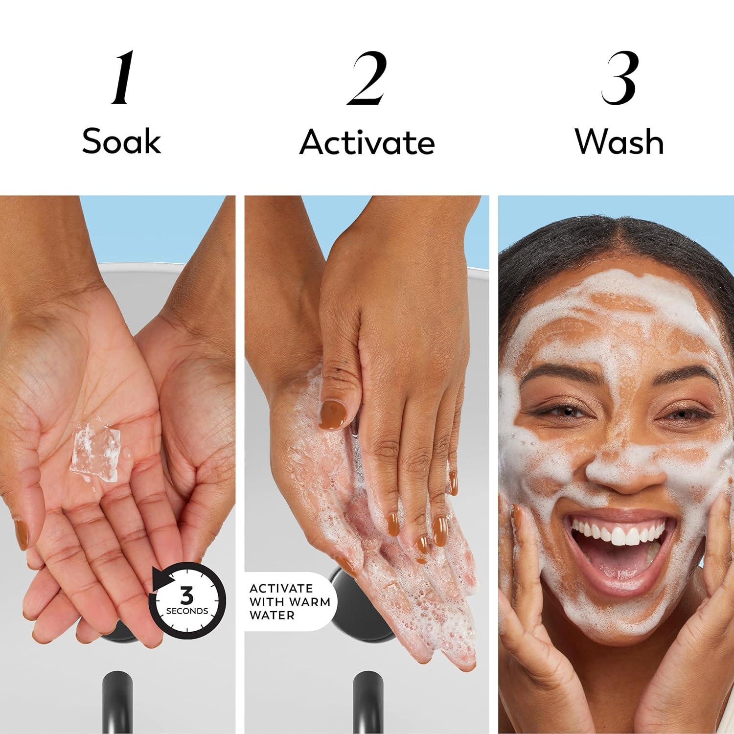 imageOlay Face Wash Vitamin C Cleansing Melts Daily Use Gentle Cleanser For All Skin Types Travel Size Soft Citrus Scent WaterActivated to Clean Tone and Refresh 64ct 2 Pack x 32ctUnscented