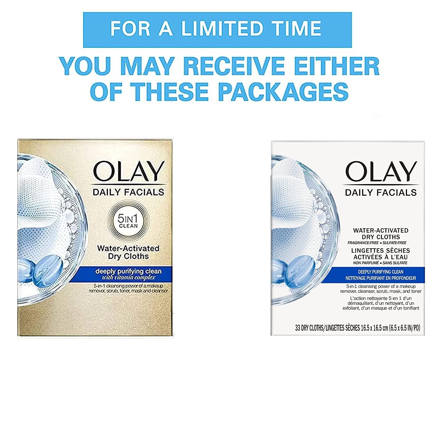imageOlay Makeup Remover Wipes Daily Facials Hydrating Face Cleanser for Normal to Dry Skin Alcohol amp Fragrance Free Soft Face Wash Towels Travel Essentials for Women Convenient Dry Cloths 66 ctWhite