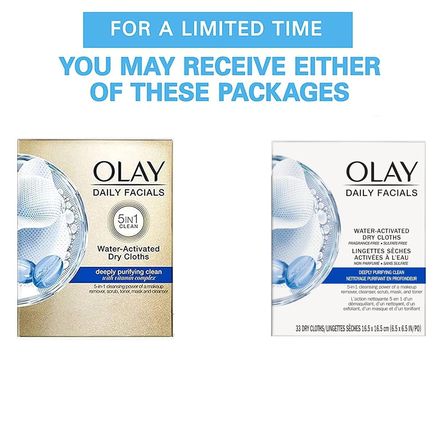 imageOlay Makeup Remover Wipes Daily Facials Hydrating Face Cleanser for Normal to Dry Skin Alcohol amp Fragrance Free Soft Face Wash Towels Travel Essentials for Women Convenient Dry Cloths 66 ctWhite