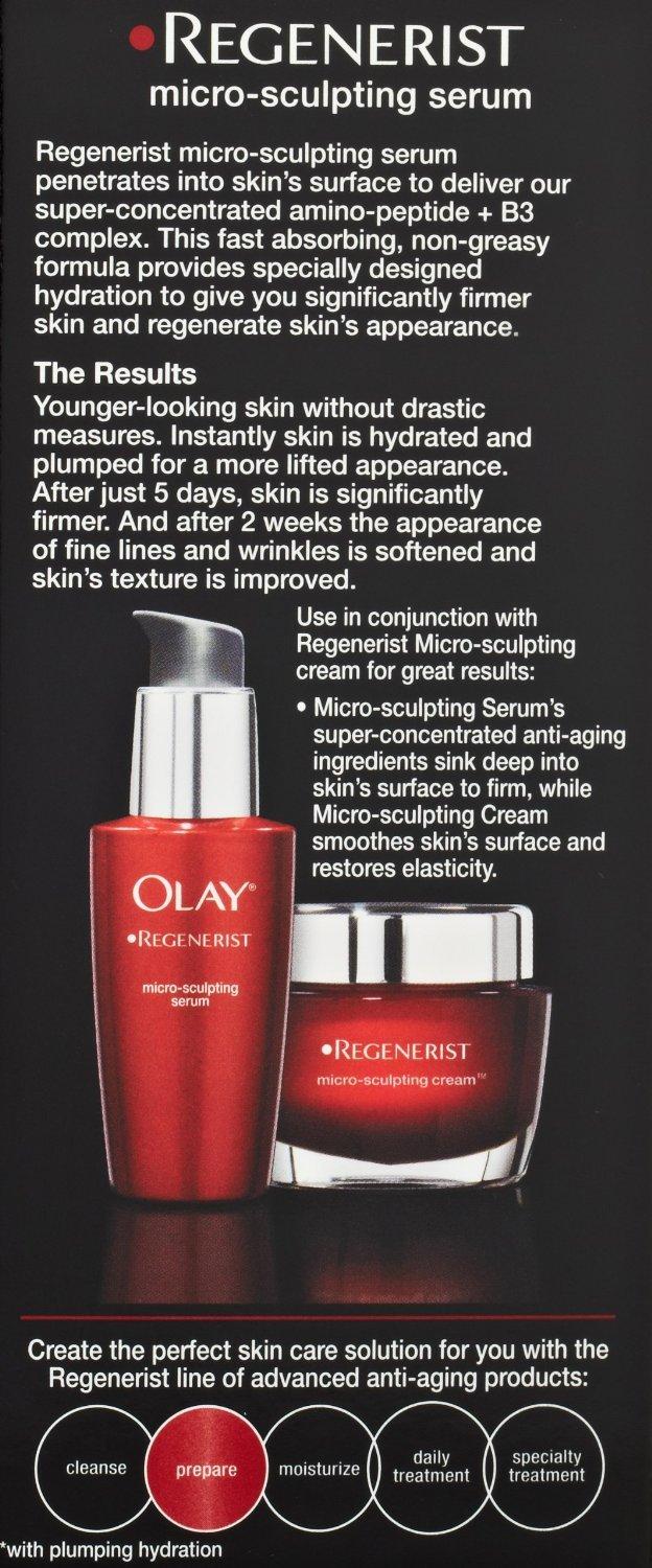 imageOlay Regenerist MicroSculpting Serum Face Serum for Women FragranceFree AntiAging AntiWrinkle Firming Skin Care Triple Collagen Cream Peptide Niacinamide 17 Oz17 Fl Oz Pack of 12