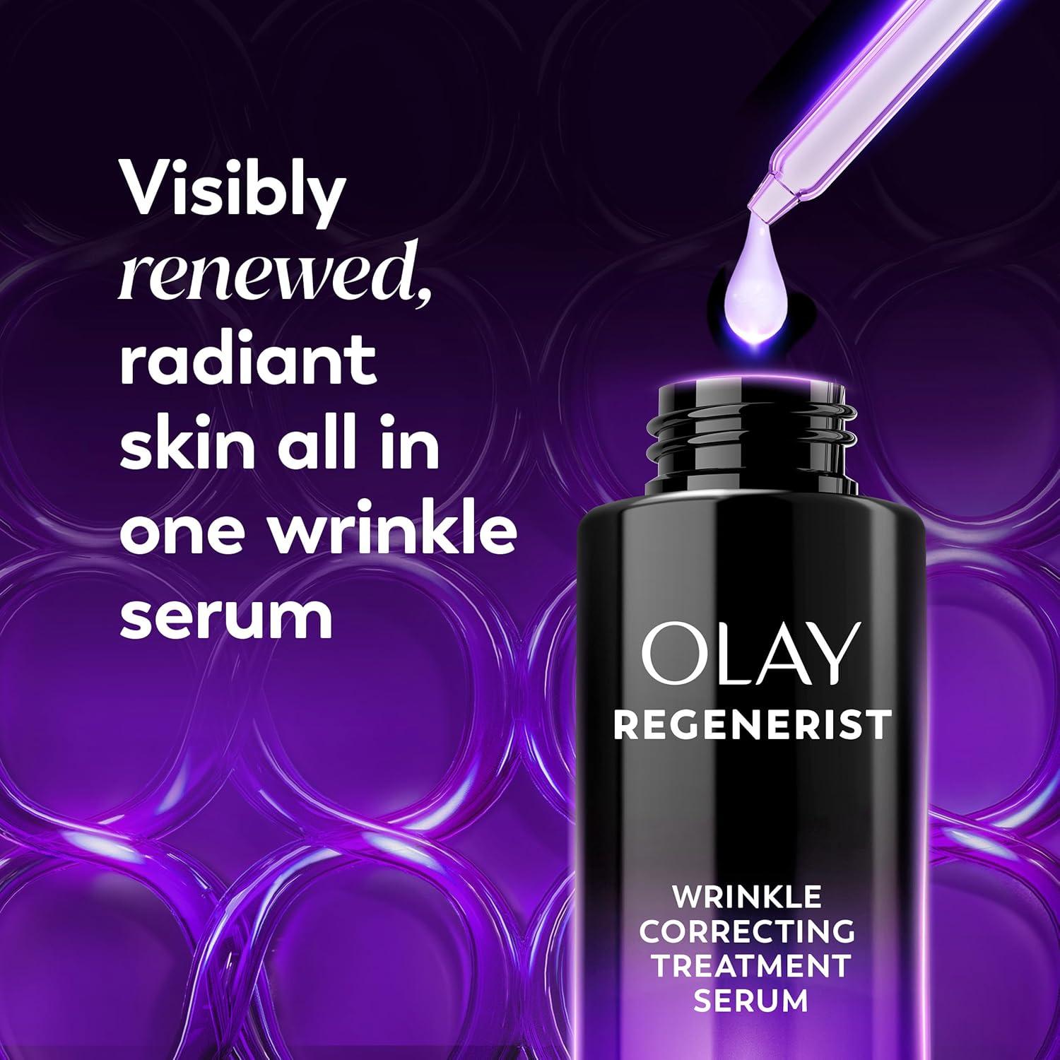 imageOlay Regenerist Resurfacing Retinol Serum Renew AntiWrinkle Serum for Women AntiAging Skin Care Advanced Night Repair FragranceFree HexaRepair Peptide amp ProRetinol 10oz