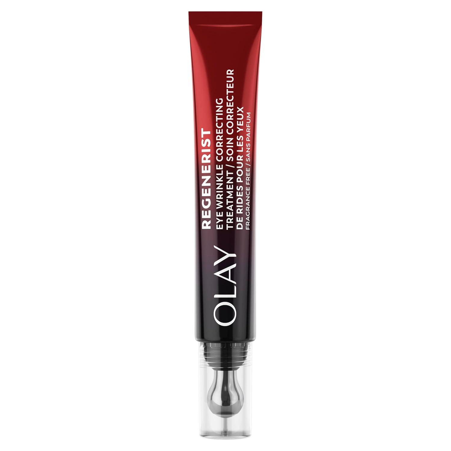 imageOlay Regenerist Under Eye Cream Roller Eye Wrinkle Cream Crows Feet amp Bags Treatment AntiWrinkle AntiAging Serum FragranceFree HexaRepair Peptide amp Bakuchiol 07ozEye Wrinkle Treatment