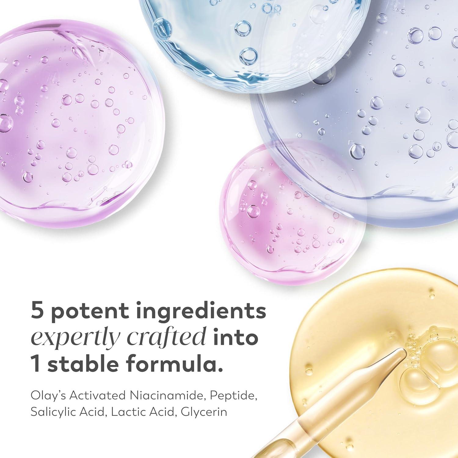 imageOlay Super Serum Night Repair FragranceFree Trial Size Niacinamide Peptide Salicylic amp Lactic Acid Glycerin 5in1 Skin Care Benefits Hydrating Reduces Dark Spots AntiAging 04 Oz