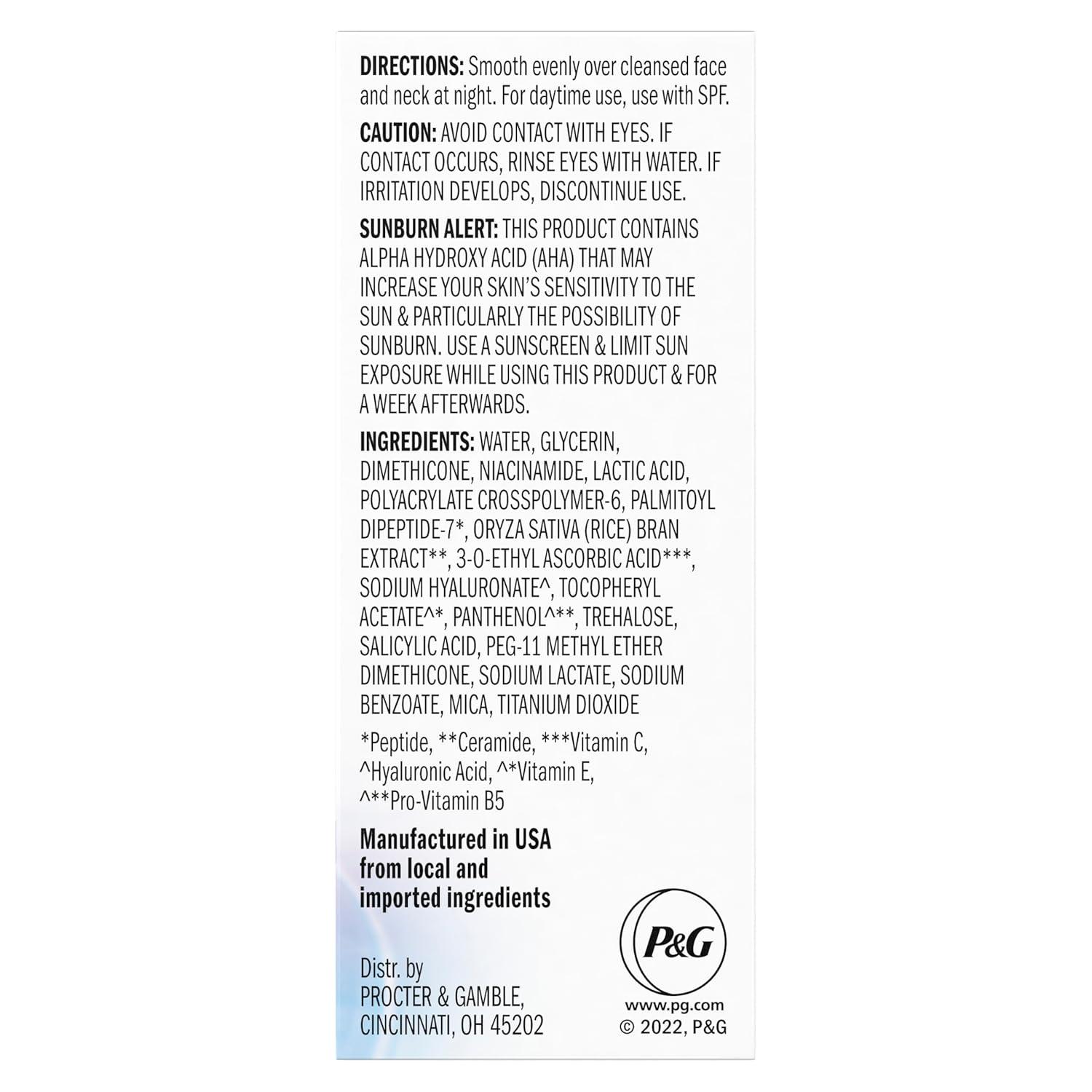 imageOlay Super Serum Night Repair FragranceFree Trial Size Niacinamide Peptide Salicylic amp Lactic Acid Glycerin 5in1 Skin Care Benefits Hydrating Reduces Dark Spots AntiAging 04 Oz