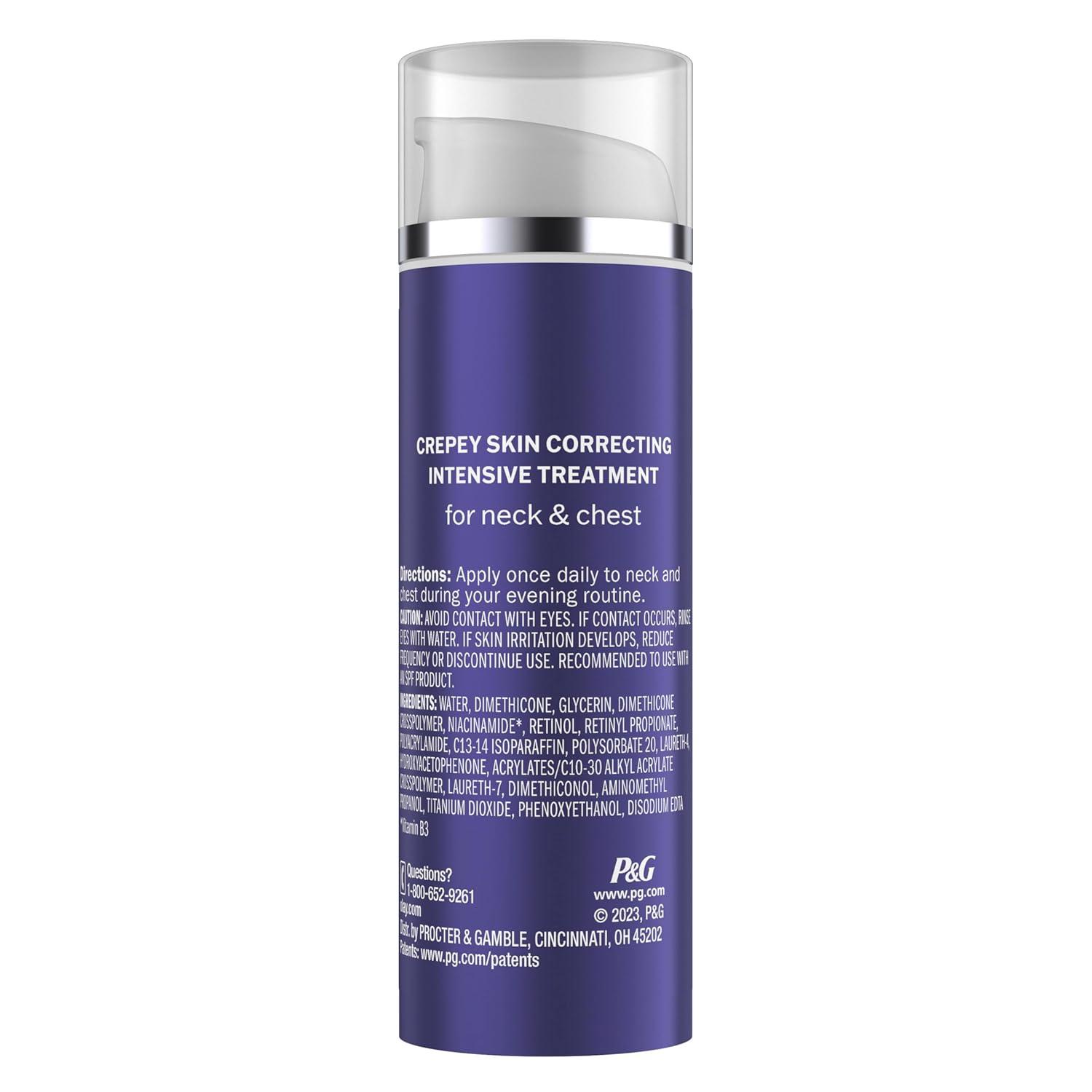 imageOlay Treatment Cream Intensive Crepey Skin Correcting for Neck amp Chest with Retinol24 Vitamin B3 Complex Deeply Hydrates Renews amp Smoothes Skin 17 fl oz17 Fl Oz Pack of 1