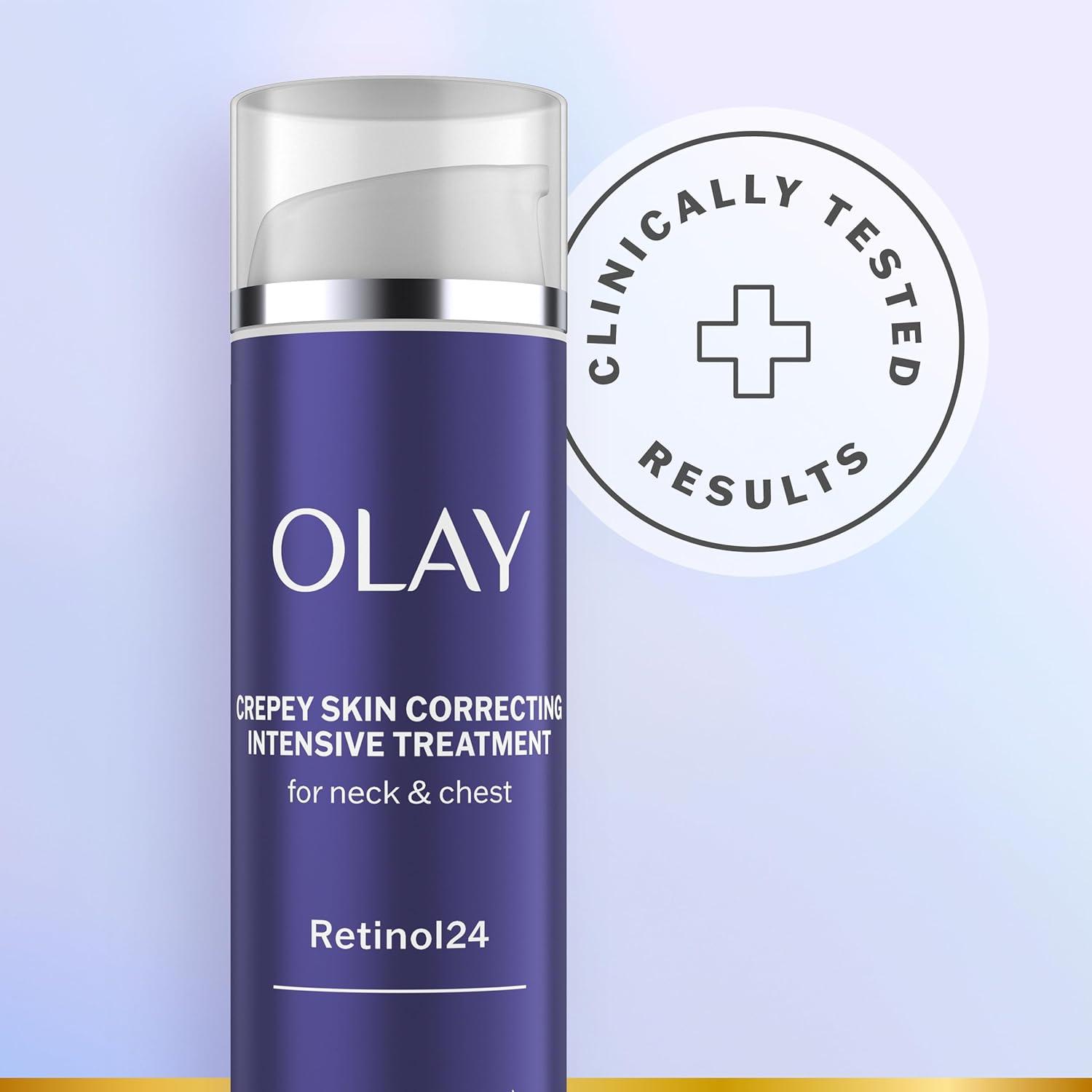 imageOlay Treatment Cream Intensive Crepey Skin Correcting for Neck amp Chest with Retinol24 Vitamin B3 Complex Deeply Hydrates Renews amp Smoothes Skin 17 fl oz17 Fl Oz Pack of 1