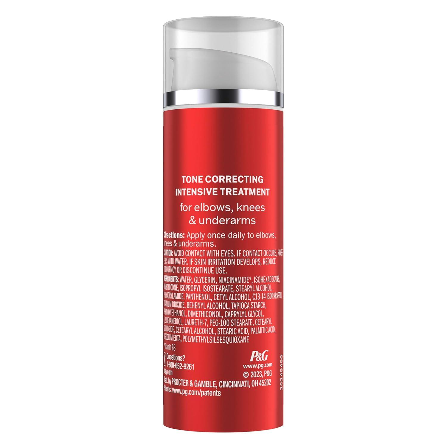 imageOlay Treatment Cream Intensive Tone Correcting for Elbows Knees amp Underarms with Niacinamide Vitamin B3 Complex Deeply Hydrates Evened Skin Tone 17 fl oz