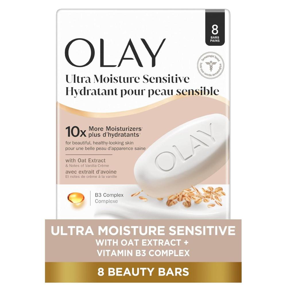 imageOlay Beauty Bar Fresh Radiance Nourishing amp Refreshing Formula Pampering for Smooth amp Gentle Skin Vitamin B3 Complex Essence of Rose Water Scent 317 oz Pack of 6Oat Extract Vanilla Crme