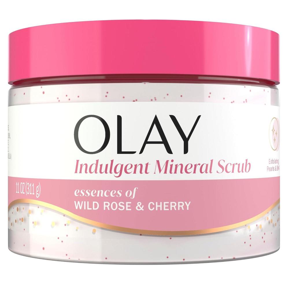 imageOlay Body Indulgent Mineral Scrub Skin Exfoliating amp Massaging Pearls Nourishing Soft amp Gentle Formula Renewing BHA Vitamin B3 Complex Luxurious Fragrances Coconut amp Guava Scent 11 ozWild Rose Cherry Creme