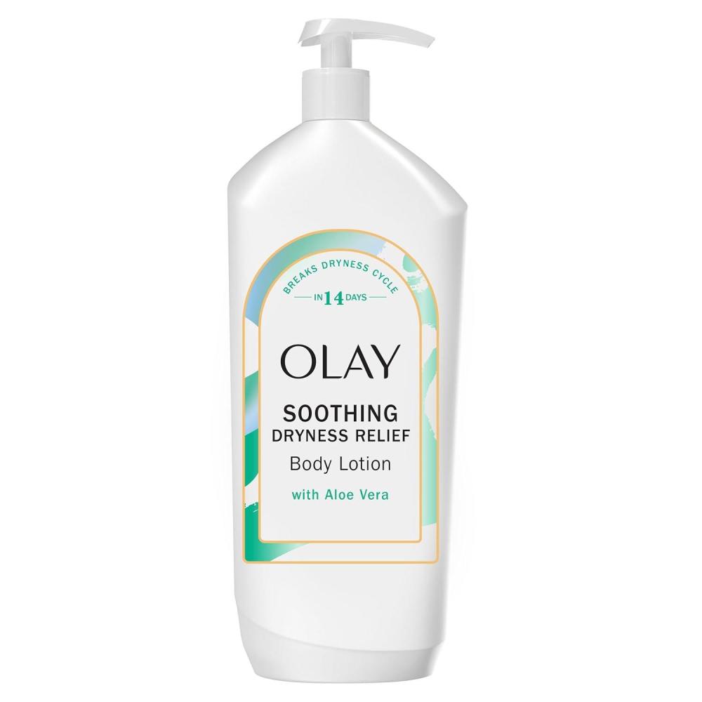 imageOlay Body Lotion for Women Day amp Night Restoring 24hr Moisturizing amp Deep Hydration Absorbs Instantly Penetrating Vitamin B3 Complex For All Skin Types Fragrance Free 18 fl ozAloe Vera