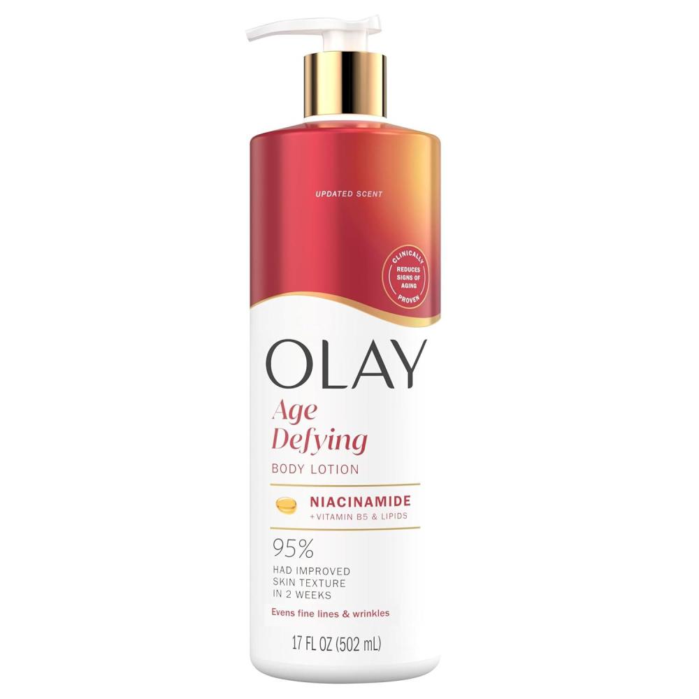 imageOlay Body Lotion for Women Smoothing with Retinol Serum Visibly Smoother Skin 24hr Moisture amp Hydration Fast Absorbing Formula Vitamin B3 Complex For All Skin Types 17 fl ozNiacinamide