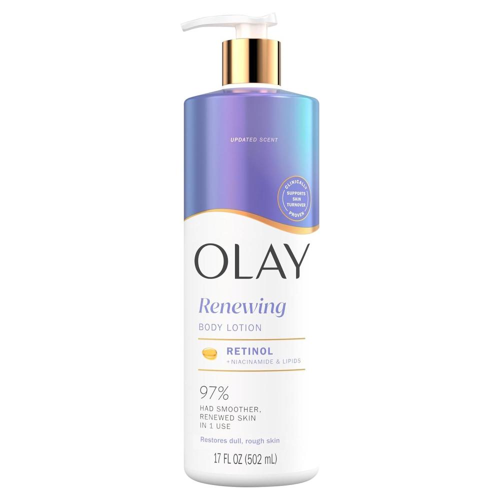 imageOlay Body Lotion for Women Smoothing with Retinol Serum Visibly Smoother Skin 24hr Moisture amp Hydration Fast Absorbing Formula Vitamin B3 Complex For All Skin Types 17 fl ozRetinol