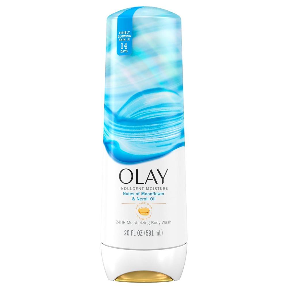 imageOlay Body Wash for Women Indulgent Moisture 24hr Moisturizing amp Nourishing Formula Infused with Vitamin B3 Complex Luxurious Fragrances Elderberry amp Almond Cream Scent 20 fl ozMoonflower Neroli Oil