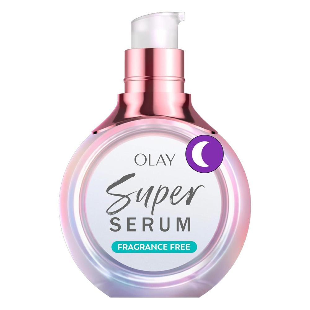 imageOlay Super Serum Night Repair FragranceFree Trial Size Niacinamide Peptide Salicylic amp Lactic Acid Glycerin 5in1 Skin Care Benefits Hydrating Reduces Dark Spots AntiAging 04 Oz