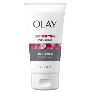 Facial Cleanser by Olay Regenerist, Detoxifying Pore Scrub & Exfoliator, 5 Oz (Pack of 3)(Fresh)