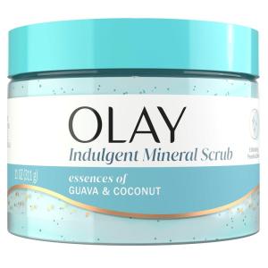 Olay Body Indulgent Mineral Scrub, Skin Exfoliating & Massaging Pearls, Nourishing Soft & Gentle Formula, Renewing BHA, Vitamin B3 Complex, Luxurious Fragrances, Coconut & Guava Scent, 11 oz(Coconut & Guava)