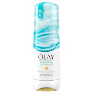 Olay Body Wash for Women, Indulgent Moisture, 24hr Moisturizing & Nourishing Formula, Infused with Vitamin B3 Complex, Luxurious Fragrances, Elderberry & Almond Cream Scent, 20 fl oz(Guava & Coconut)